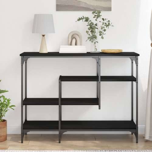 Konzolni stol Crna Orah 100x35x75 cm Konstruirano drvo i čelik Cijena
