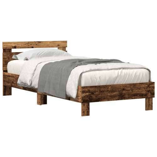 Krevetna Konstrukcija bez Madraca s LED Svjetlima Od Drva 90x190 cm Cijena