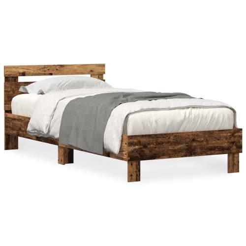 Krevetna Konstrukcija bez Madraca s LED Svjetlima Od Drva 90x190 cm Cijena