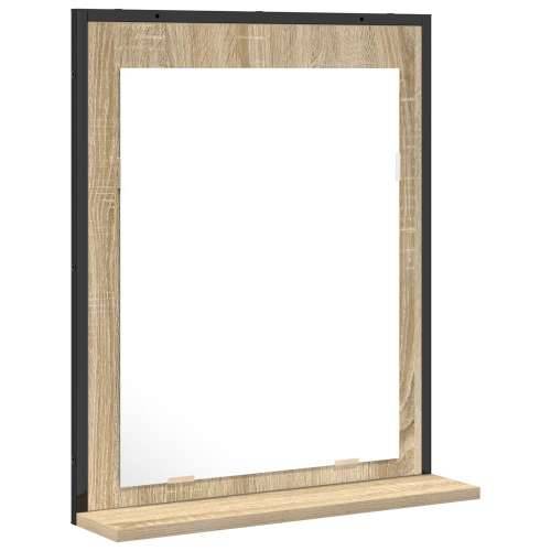 Ogledalo za kupaonicu s policom Sonoma hrast 50x12x60 cm Konstruirano drvo Cijena