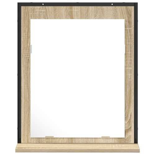 Ogledalo za kupaonicu s policom Sonoma hrast 50x12x60 cm Konstruirano drvo Cijena