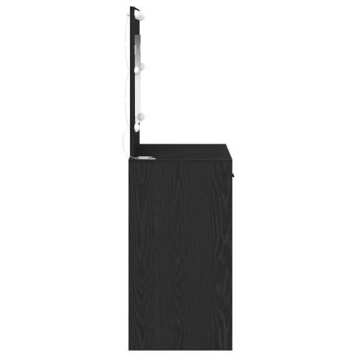 Toaletni stol s LED svjetlima - crni hrast 78,5x41x135 cm Cijena