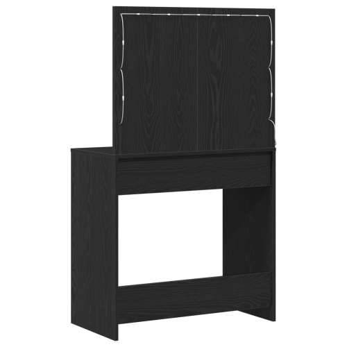 Toaletni stol s LED svjetlima - crni hrast 78,5x41x135 cm Cijena
