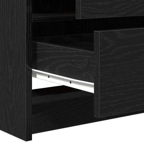 Toaletni stol s LED svjetlima - crni hrast 78,5x41x135 cm Cijena