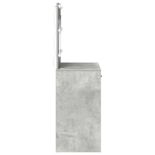 Toaletni stol s LED svjetlima Betonska siva 78,5x41x135 cm Cijena