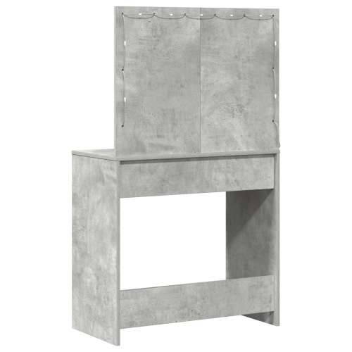 Toaletni stol s LED svjetlima Betonska siva 78,5x41x135 cm Cijena