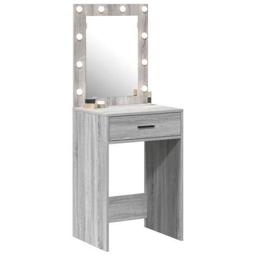 Toaletni stol s LED svjetlima Siva Sonoma 50x41x135 cm Cijena