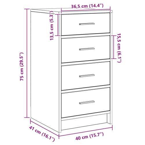 Bife Sonoma hrast 40x41x75 cm Konstruirano drvo Cijena