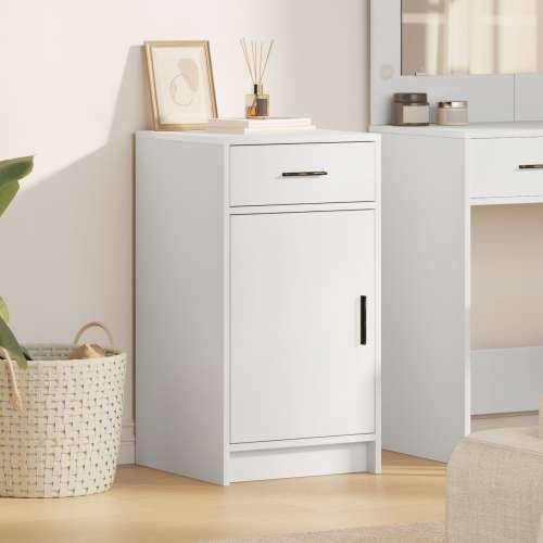 Sideboard Bijela 40x41x75 cm Obložena drvom Cijena