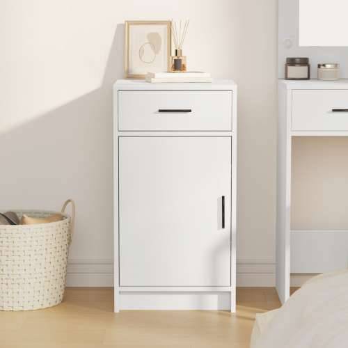 Sideboard Bijela 40x41x75 cm Obložena drvom Cijena