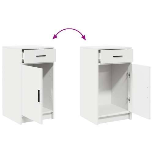 Sideboard Bijela 40x41x75 cm Obložena drvom Cijena
