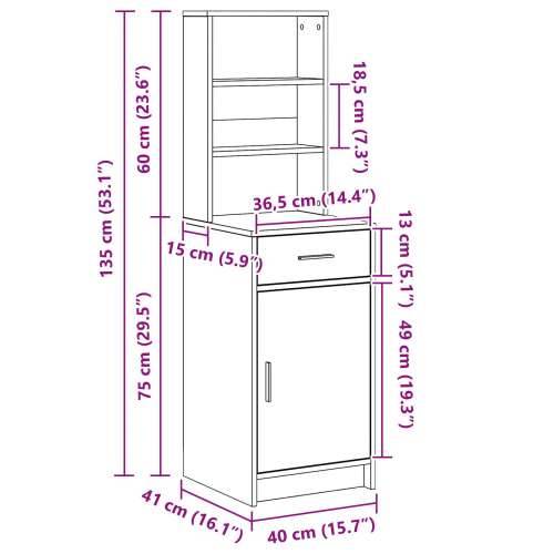 Visoki ormar Staro drvo 40x41x135 cm Cijena