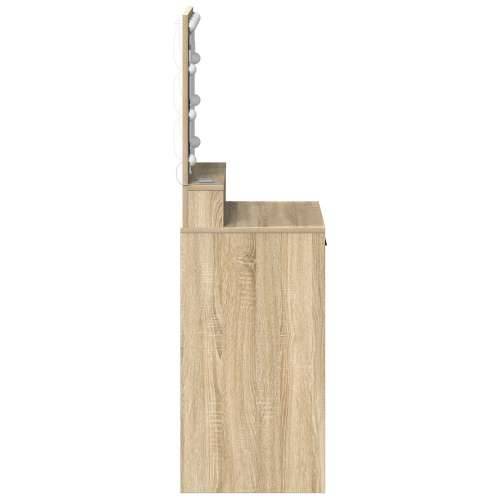 Toaletni stol s LED svjetlima u Sonoma hrastu 50x41x135 cm Cijena