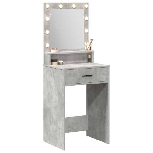 Toaletni stol s LED svjetlima - Betonska siva, 50x41x135 cm Cijena