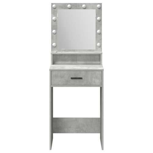 Toaletni stol s LED svjetlima - Betonska siva, 50x41x135 cm Cijena