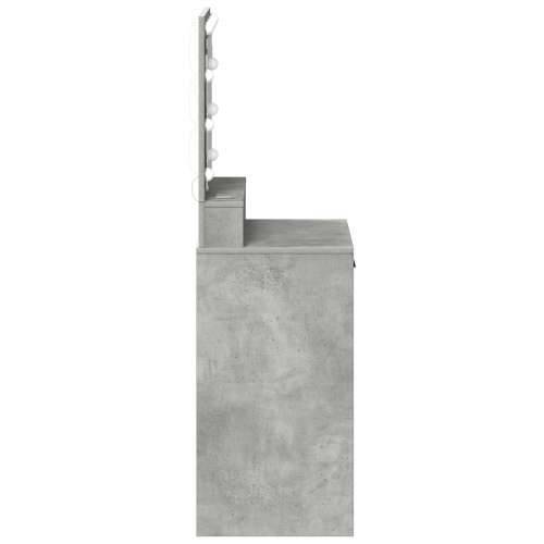 Toaletni stol s LED svjetlima - Betonska siva, 50x41x135 cm Cijena