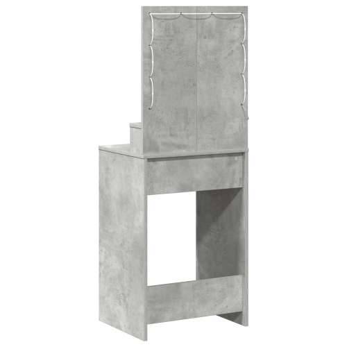 Toaletni stol s LED svjetlima - Betonska siva, 50x41x135 cm Cijena