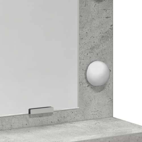 Toaletni stol s LED svjetlima - Betonska siva, 50x41x135 cm Cijena