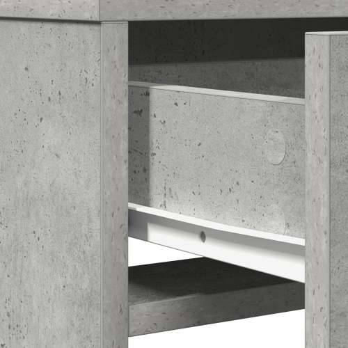 Toaletni stol s LED svjetlima - Betonska siva, 50x41x135 cm Cijena