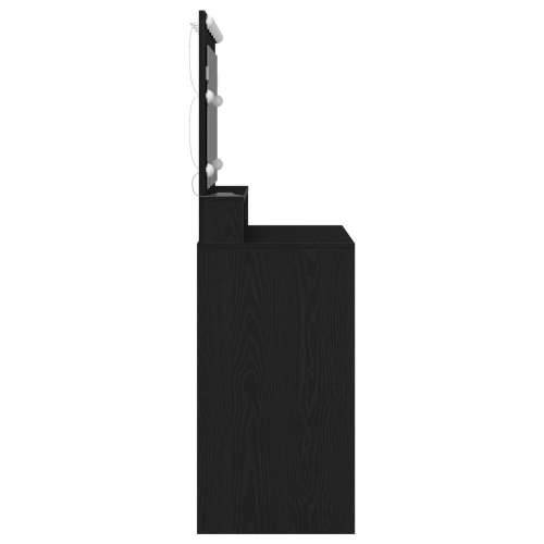 Toaletni stol s LED svjetlima, crna hrast, 100x41x135 cm Cijena