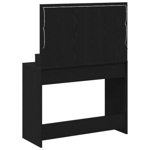 Toaletni stol s LED svjetlima, crna hrast, 100x41x135 cm Cijena