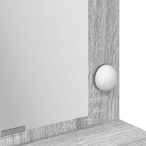 Toaletni Stolić s LED Svjetlima, Siva Sonoma, 100x41x135 cm Cijena