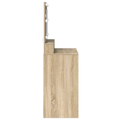 Toaletni stol s LED svjetlima u boji Sonoma hrasta 79x41x135 cm Cijena