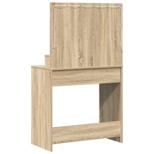 Toaletni stol s LED svjetlima u boji Sonoma hrasta 79x41x135 cm Cijena