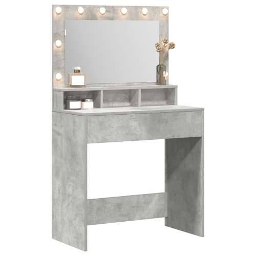 toaletni stolić s LED osvjetljenjem, betonski sivi, 79x41x135 cm Cijena