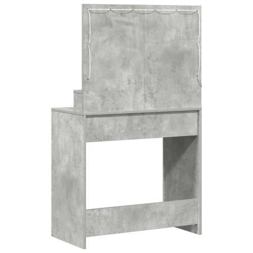 toaletni stolić s LED osvjetljenjem, betonski sivi, 79x41x135 cm Cijena