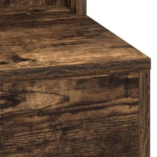 Toaletni stol s LED svjetlima, dimljeni hrast, 79x41x135 cm Cijena