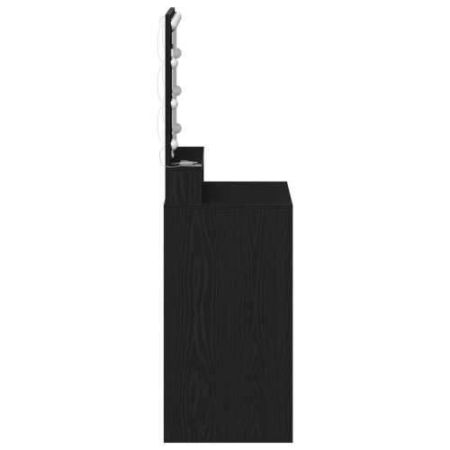 Toaletni stol s LED svjetlima, crni hrast, 50x41x135 cm Cijena