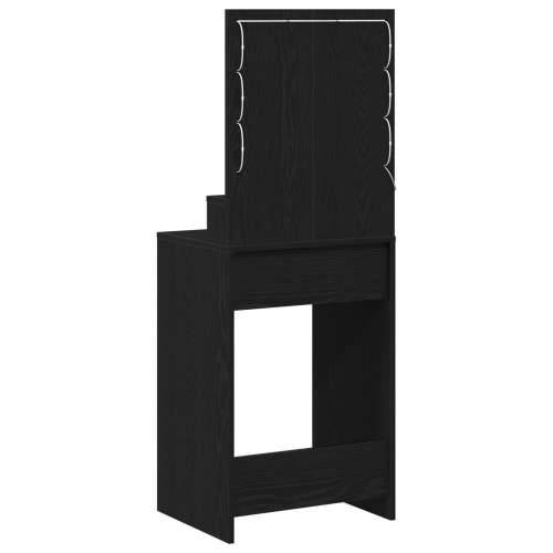 Toaletni stol s LED svjetlima, crni hrast, 50x41x135 cm Cijena