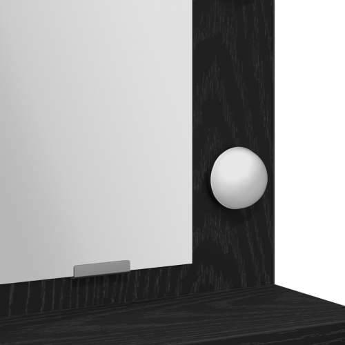 Toaletni stol s LED svjetlima, crni hrast, 50x41x135 cm Cijena
