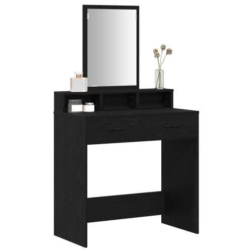 Toaletni stol s ladicama Crni hrast 79x41x140 cm Cijena