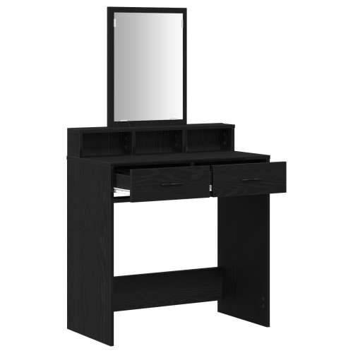 Toaletni stol s ladicama Crni hrast 79x41x140 cm Cijena