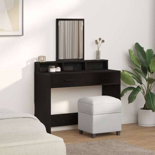 Toaletni stol s ladicama - Crni hrast 100x41x140 cm Cijena