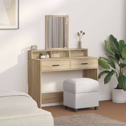 Toaletni stol s ladicama Sonoma hrast 100x41x140 cm Cijena