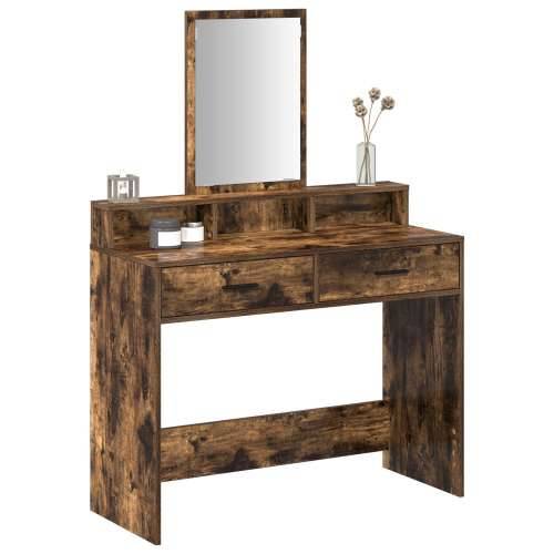 Toaletni stol s ladicama 100x41x140 cm - Dimljeni hrast Cijena