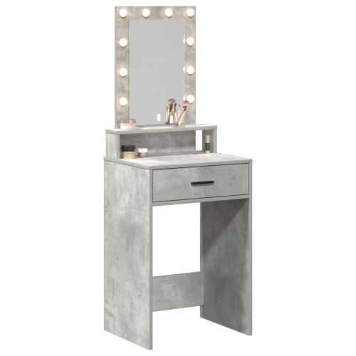Toaletni stol s LED svjetlima Beton siva 50x41x140 cm Cijena