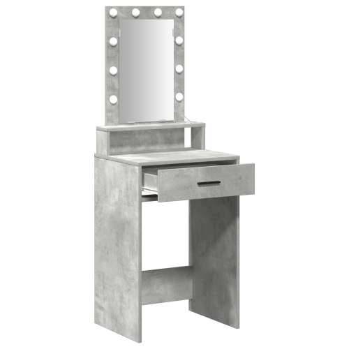 Toaletni stol s LED svjetlima Beton siva 50x41x140 cm Cijena