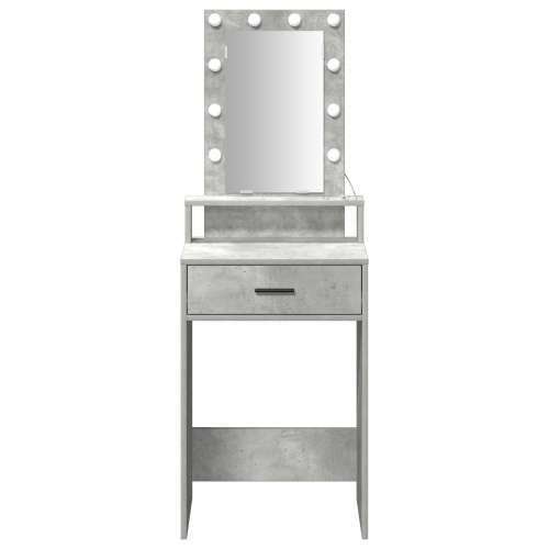 Toaletni stol s LED svjetlima Beton siva 50x41x140 cm Cijena
