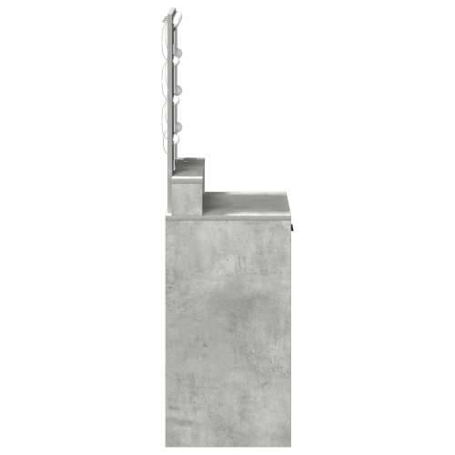 Toaletni stol s LED svjetlima Beton siva 50x41x140 cm Cijena