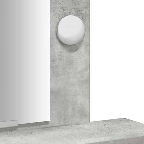 Toaletni stol s LED svjetlima Beton siva 50x41x140 cm Cijena