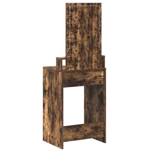Toaletni stol s LED svjetlima Dimljeni hrast 50x41x140 cm Cijena