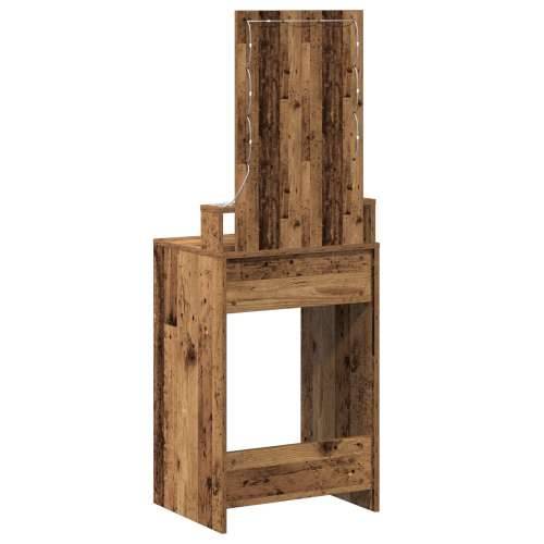 Toaletni stol s LED svjetlima Stari drvo 50x41x140 cm Cijena