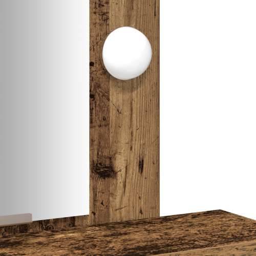 Toaletni stol s LED svjetlima Stari drvo 50x41x140 cm Cijena