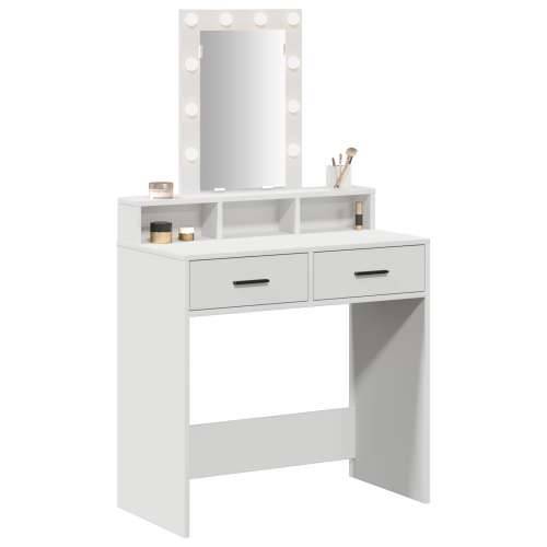 Toaletni stol s LED svjetlima, bijeli, 79x41x140 cm Cijena