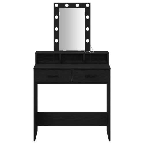 Toaletni stolić s LED svjetlima, crni hrast, 79x41x140 cm Cijena
