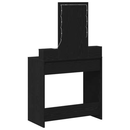 Toaletni stolić s LED svjetlima, crni hrast, 79x41x140 cm Cijena